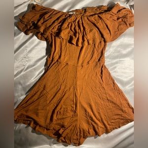 Ruffled Off-shoulder Romper